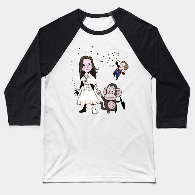 telekinesis girl Baseball T-Shirt by COOLKJS0